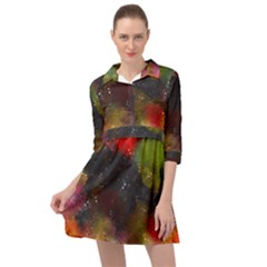 Color Splashes Mini Skater Shirt Dress by goljakoff