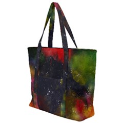 Color Splashes Zip Up Canvas Bag by goljakoff