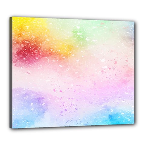 Rainbow Splashes Canvas 24  X 20  (stretched) by goljakoff