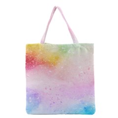 Rainbow Splashes Grocery Tote Bag by goljakoff