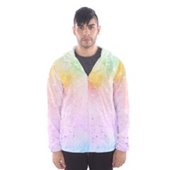 Rainbow Splashes Men s Hooded Windbreaker by goljakoff