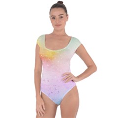 Rainbow Splashes Short Sleeve Leotard  by goljakoff