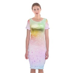 Rainbow Splashes Classic Short Sleeve Midi Dress by goljakoff