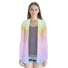 Rainbow Splashes Drape Collar Cardigan by goljakoff