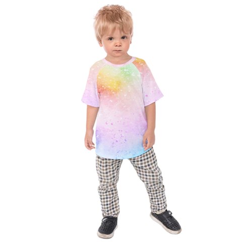 Rainbow Splashes Kids  Raglan Tee by goljakoff