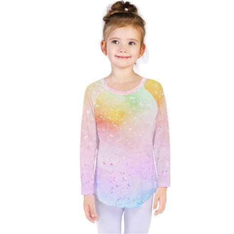 Rainbow Splashes Kids  Long Sleeve Tee by goljakoff