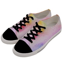 Rainbow Splashes Men s Low Top Canvas Sneakers by goljakoff