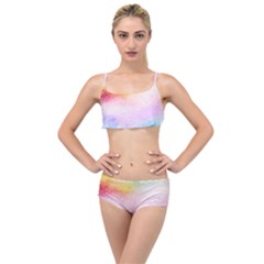 Rainbow Splashes Layered Top Bikini Set by goljakoff