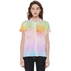 Rainbow Splashes Short Sleeve Pocket Shirt by goljakoff