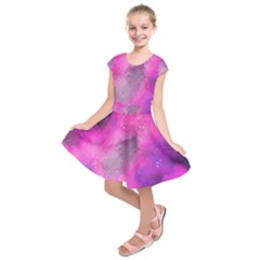 Purple Space Kids  Short Sleeve Dress by goljakoff