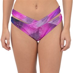 Purple Space Double Strap Halter Bikini Bottom by goljakoff