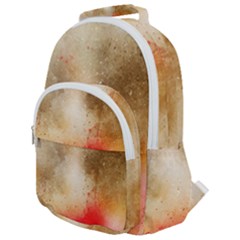 Golden Paint Rounded Multi Pocket Backpack by goljakoff