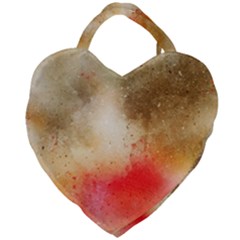 Golden Paint Giant Heart Shaped Tote by goljakoff