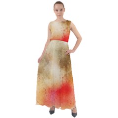 Golden Paint Chiffon Mesh Boho Maxi Dress by goljakoff