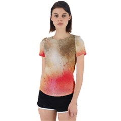 Golden Paint Back Cut Out Sport Tee by goljakoff