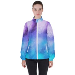 Metallic Paint Women s High Neck Windbreaker by goljakoff