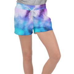 Metallic Paint Velour Lounge Shorts by goljakoff