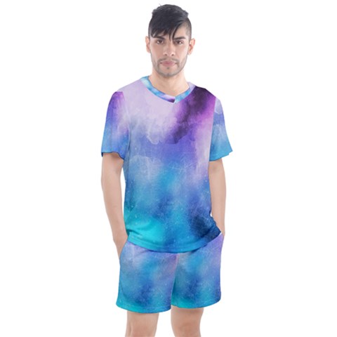 Metallic Paint Men s Mesh Tee And Shorts Set by goljakoff