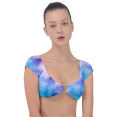 Metallic Paint Cap Sleeve Ring Bikini Top by goljakoff