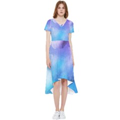 Metallic Paint High Low Boho Dress by goljakoff