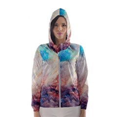 Galaxy Paint Women s Hooded Windbreaker by goljakoff