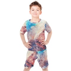 Galaxy Paint Kids  Tee And Shorts Set by goljakoff