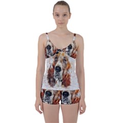 Dog Tie Front Two Piece Tankini by goljakoff