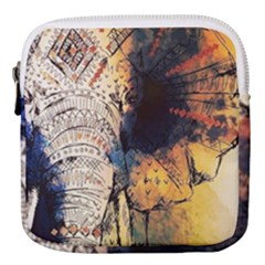 Elephant Mandala Mini Square Pouch by goljakoff