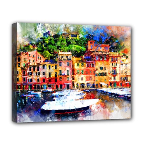 Boat Deluxe Canvas 20  X 16  (stretched) by goljakoff