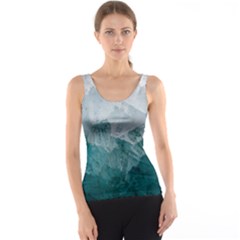 Blue Green Waves Tank Top by goljakoff