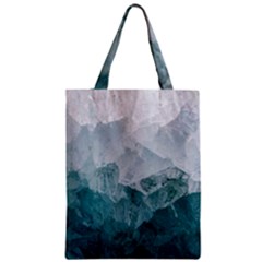 Blue Green Waves Zipper Classic Tote Bag by goljakoff