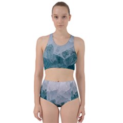 Blue Green Waves Racer Back Bikini Set by goljakoff