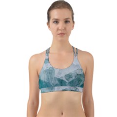 Blue Green Waves Back Web Sports Bra by goljakoff