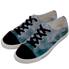 Blue Green Waves Men s Low Top Canvas Sneakers by goljakoff