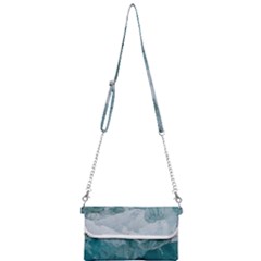 Blue Green Waves Mini Crossbody Handbag by goljakoff