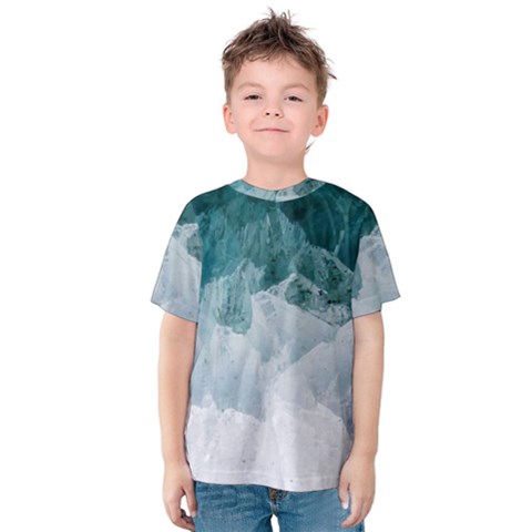 Blue Waves Kids  Cotton Tee by goljakoff