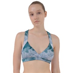 Blue Waves Sweetheart Sports Bra by goljakoff