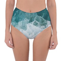 Blue Waves Reversible High-waist Bikini Bottoms by goljakoff