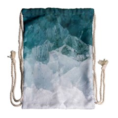 Blue Waves Drawstring Bag (large) by goljakoff
