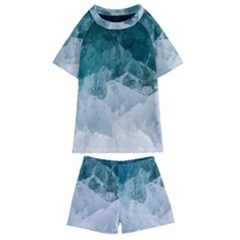 Blue Waves Kids  Swim Tee And Shorts Set by goljakoff