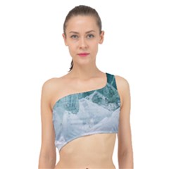 Blue Waves Spliced Up Bikini Top  by goljakoff