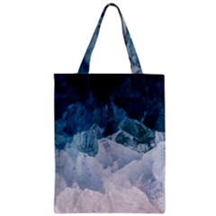 Blue Ocean Waves Zipper Classic Tote Bag by goljakoff