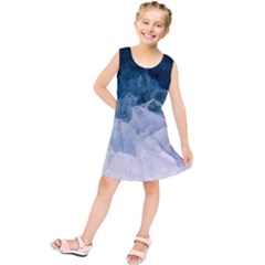 Blue Ocean Waves Kids  Tunic Dress by goljakoff