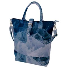 Blue Ocean Waves Buckle Top Tote Bag by goljakoff