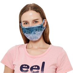 Blue Ocean Waves Crease Cloth Face Mask (adult) by goljakoff