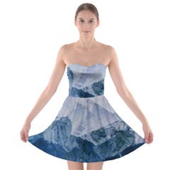 Blue Mountain Strapless Bra Top Dress by goljakoff