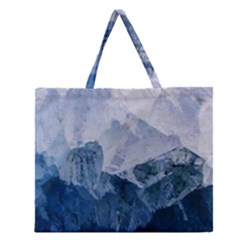 Blue Mountain Zipper Large Tote Bag by goljakoff