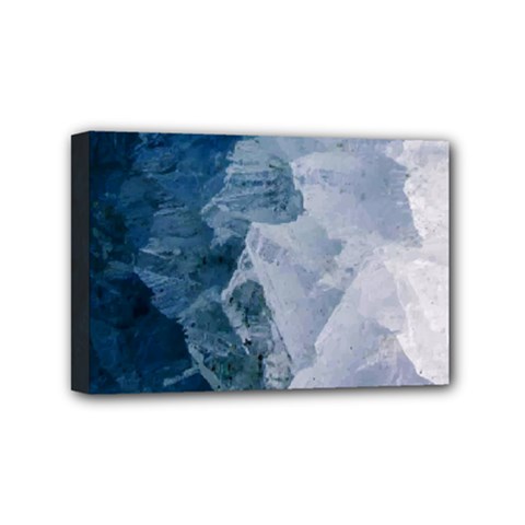 Blue Waves Mini Canvas 6  X 4  (stretched) by goljakoff