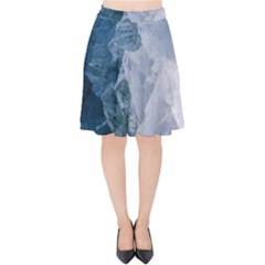 Blue Waves Velvet High Waist Skirt by goljakoff