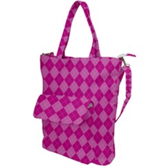 Pink Diamond Pattern Shoulder Tote Bag by ArtsyWishy